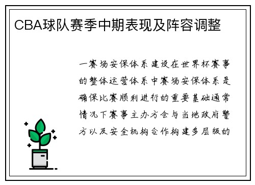 CBA球队赛季中期表现及阵容调整